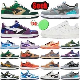 Panda Bapestass Sk8 Sta Shoes for Platform Black Camo Orange Purple Green Mens Womens Trainers Luxury Plate-forme