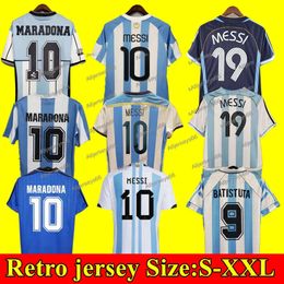 Argentina Retro Soccer Jerseys Maradona Kempes Batistuta Riquelme KUN AGUERO AIMAR Vintage Football Shirt 1978 1986 1994 1998 2000 2001 2002 _Jersey