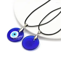 Chains 2024 Trendy Blue Eye Pendants Rope Necklace For Women Men Turkey Lucky Wish Choker Jewellery Accessories