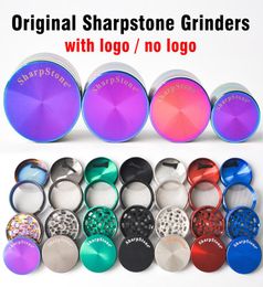 SharpStone Tobacco Grinders smoke accessroy 40mm 50mm 55mm 63mm 4 partsherb grinder cnc teeth Philtre net dry herb vaporizer pen 7 6066428