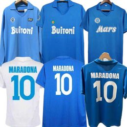 1987 88 89 90 91 Napoli Retro Soccer Jerseys Coppa Napoli Maradona Vintage Calcio Classic Vintage Football shirts 1986 87 88 89 91 9293MERTENS Long sleeve shirt