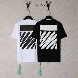 Men's Tshirts Off White Ss New Graffiti High Street Fashion Brand Loose Short Sleeve Tshirt Weight Fabric 1HRB