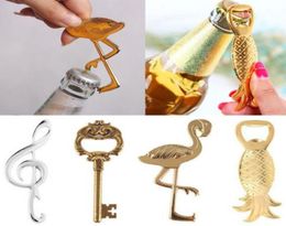 Novelty Pineapple Flamingo Palm Beer Bottle Opener Wine Bottle Openers Barware Tool Anniversary Wedding Hawaii Beach Party Favor g8344845