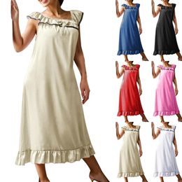 Women's Sleepwear Imitation Silk Nightgown With Oversized Ice Female Graduation Wedding Gown Long Dresses