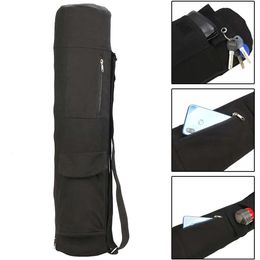 Portable Gym Blackyoga backpack yoga mat waterproof backpack yoga bag Nylon Fitness Exercise Yoga Mat Zipper Storage Bag 240108