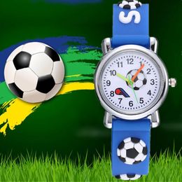 Cute Football Cartoon Kids Watches Soccer Children's Quartz Watch Soft Silicone Watchband Creative Boys Girls Watch Gift Clock 240108