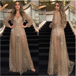 Women's Hollowed Out Sexy V-neck Backless Gold Woman Clothes Classic Party Dinner Dance Wear Ladies Beauty Dress S~2XL 240108