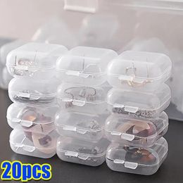 Jewellery Pouches Mini Clear Packaging Box Square Plastic Storage Cases Ring Display Finishing Container Organiser Boxes Wholesale