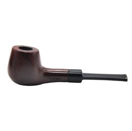 High Quality Red Wood Sculpture Pipe Wooden Smoking Pipe Sets Metal Screen Filter Nice Gift Bag Packaging2264015