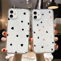 Cell Phone Cases Clear Soft TPU Phone Cases For iPhone 15 Case iPhone 11 14 12 13 Pro Max X XR XS 6 7 8 Plus SE 2022 2020 Cover Love Heart FundasL240105