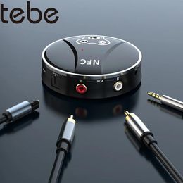 Speakers Tebe Nfc Bluetooth 5.0 Rca Receiver Transmitter Wireless Stereo Audio Adapter with L/r 3.5mm Jack Aux Optical for Tv Speaker Car