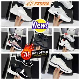 chans Designer Luxury Trainers Sneakers Running Shoes high quality Women Inner Height Increase 2024 Fashion Versatile Color blocking thick bottom