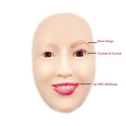 Brushes Open Mouth 3d Realistic Face Best Practise Silicone Skin for Eyelash Extension & Permanent Makeup