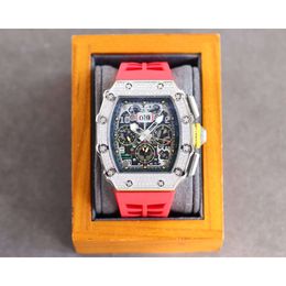 R i c h a r mens watch superclone aaa mechanical watches rm 011 11-03 B05V chronogarph gmt skeleton dail ice out wrsitwatches Anti scratch sapphire mirror surface UXJ3