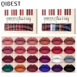 Sets Qibest 12pcs Matte Liquid Lipstick Set Waterproof Long Lasting Veet Nude Red Lip Gloss Tint Makeup Cosmetic Lipsticks Lipgloss