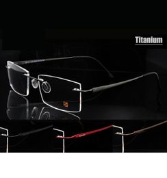 Sorbern Brand Men039s Rimless Eyeglasses Pure Titanium Glasses Frame for Men Ultralight Memory Prescription Glasses oculos de g2844995