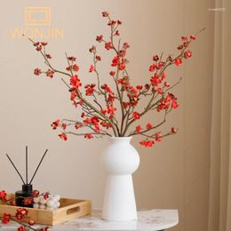 Decorative Flowers Artificial Plum Blossom Peach Branch Silk For Home Wedding Party Decoration Christmas Wreaths Accessories