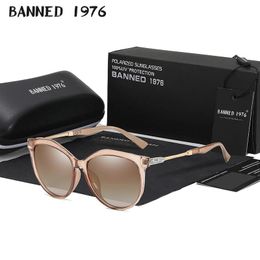 Sunglasses 2021 New Hd Polarized Women Sunglasses Fashion Round Ladies Vintage Brand Design Cat Eye Woman Female Sun Glasses Oculos