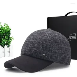 Ball Caps Autumn And Winter Warm Ear Protection Dad Hat Middle-aged Elderly Men's Outdoor Baseball Cap Headwear