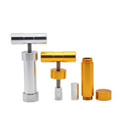 Aluminum Manual Heavy Duty T Handle Pollen Presser 110MM Press Compressor Herb Grinder Tobacco Spice3179893