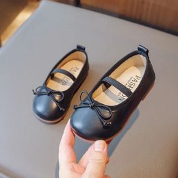 Vintage Simple Style Children Flats Girls Shoes Cute Candy Colors Toddler Girl Ballet Shoes Kids Slip-on Leather Shoes For Girl 240108