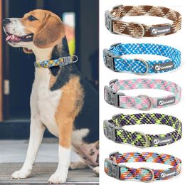 Dog Collars Pet Reflective Collar For And Cat Colourful Adjustable Safety Protective Anti-Lost Kitten Puppy Accessories