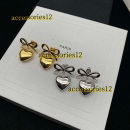 Stud Women Gold Stud Earring Designer Jewelry Luxury Brand Heart Studs For Womens Letter 2024 Silver Pendant Earrings Hoops Fashion Premium High quality