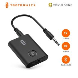 Connectors Taotronics Ttba15 Bluetooth 2in1 5.0 Transmitter/receiver with Display Screen 3.5mm Audio Wireless Adapter for Home Tv System