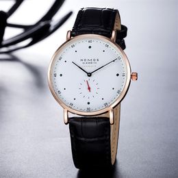 2019 Brand nomos Mens Quartz Casual Watch stainless steel Male Clock small dials work Relogio Masculino Men Luxury Watches Quartz 2378