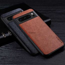 Cell Phone Cases Litchi Leather Case For Google Pixel 8 Pro Premium Business Style Protective Back Cover For pixel 8 pro phone caseL240105