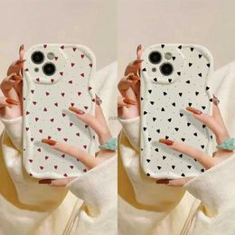 Cell Phone Cases Case for IPhone 15 14 Pro Max 11 13 12 Mini XR 6s 8 7 Plus X XS SE 2020 2022 Cover Love Heart 3D Wavy Curved Edge Soft Clear TPUL240105