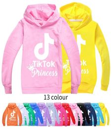 s Princess TikTok Kids Long Sleeve Hoodies BoyGirl Tops Teen Kids Tik Tok Sweatshirt Jacket Hooded Coat Cotton Clothing9250263