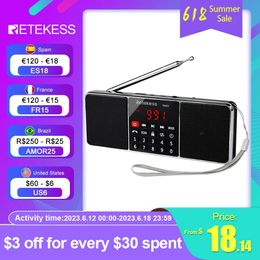 Connectors Retekess Tr602 Radio Portable Radios Am Fm Rechargeable Bluetooth Speakers Stereo Fm Radio Receiver on Batteries Mp3 Player