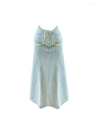 Skirts Women Denim Long Skirt Blue Harajuku Korean Style Casual Chic Fashion Y2k Summer Vintage Kawaii A-line Mini Jean For