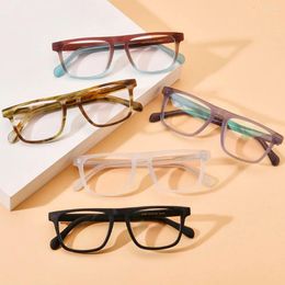 Sunglasses Frames Colorful Frosted Rectangle Acetate Optical Glasses Frame Brand Vintage Men Women Eyewear Personalized Customized Lenses