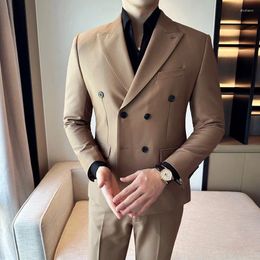 Men's Suits Suit Jacket High-end 2024 Fashion Handsome Everything Trend Smart Casual Polyester Blazers Single Breasted Coat