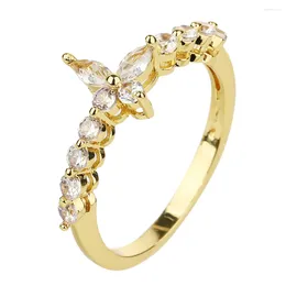 Cluster Rings Micro Pave Zircon Ring For Women Elegant Horse Eye Cubic Zirconia In Brass Round Cut CZ Simplicity Fashion Jewels Anillo