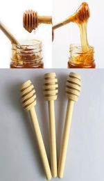 8cm Long Mini Wooden Honey Stick Honey Dippers Party Supply Spoon Stick Honey Jar Stick DHL WXC309541943