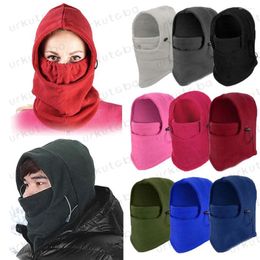 Berets Unisex Polar Fleece Hood Hat Casual Beanie Ski Snow Cap Snood Scarf Warmer Thermal