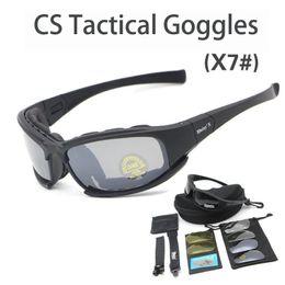 Sunglasses X7 Daisy Tactical Polarised Glasses Military Goggles Army Sunglasses with 4 Lens Original Box Men Shooting Hiking Eyewear Gafas