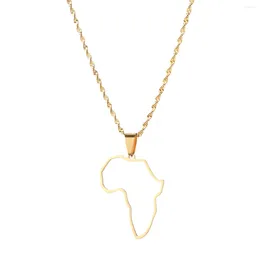 Pendant Necklaces African Map Symbol Silver Gold Colour Africa Maps Chains Jewellery