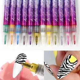 12pcsSet Nail Drawing Pen Graffiti Painting Liner Waterproof Brush UV Gel Polish Nails Art Decoration DIY 3D Abstract Line Tool 240106