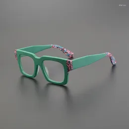 Sunglasses Frames Fashionable And Colorful Eyeglasses For Men Designer Brand Square Acetate Optical Reading Women's Prescription Glasses
