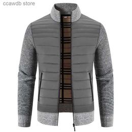 Men's Sweaters Men Knitted Sweater Cardigans Winter Warm New Half High Collar Zipper Cardigan Sweaters Coat Jacket Casual Fashion Men Clothing T240108