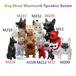Speakers Bluetooth speaker dog head bulldog gift ornaments wireles cards kids christmas Gifts M10 M209 M12 cartoon audio creative Support T