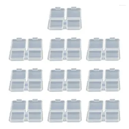 Jewellery Pouches Small Beads Storage Box Plastic Mini Transparent Clear Hinge Cover And Rectangular Bead Container