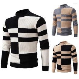 Men's Sweaters 2024 Autumn/Winter Korean Edition Coloured Woven Sheep Fleece Knitted Shirt Underlay
