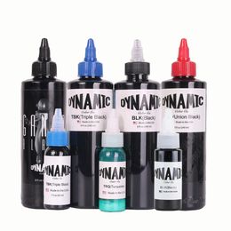 Original 1/8 OZ Tattoo Ink For Body Painting Art Natural Plant Micropigmentation Pigment Permanent 30/240ml Dynamic BLK TBK 240108