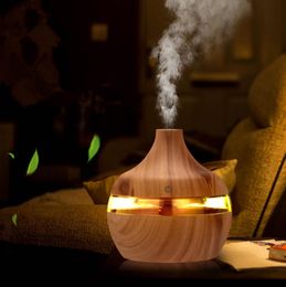 Aromatherapy Essential Oil Diffuser bamboo Humidifier Wood Grain Ultrasonic Cool Mist Diffusers with 7 LED color light4500836