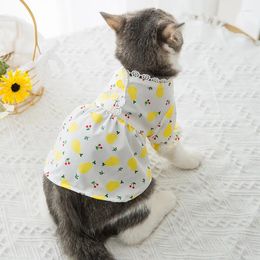 Dog Apparel Sweet Cat Dress Summer Pet Clothes For Small Dogs Pets Dresses Yorkies Chihuahua Puppy Skirt